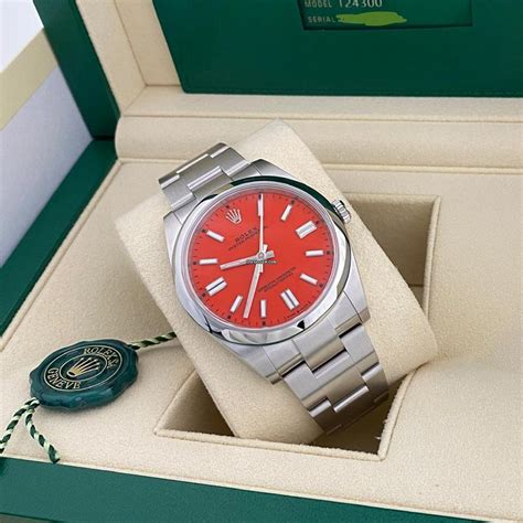 rolex 124300 red|Rolex 124300 for sale.